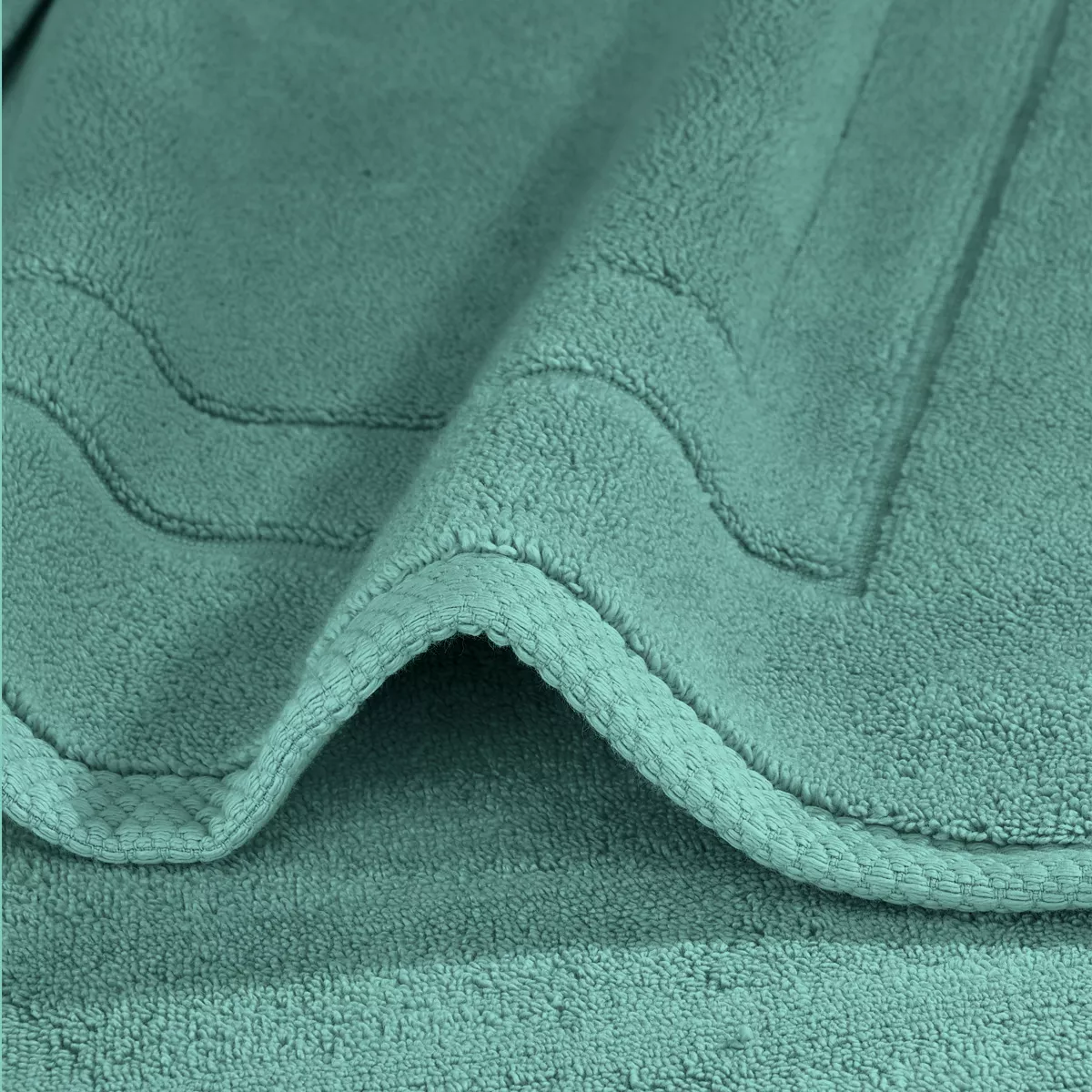 Garnier Thiebaut Tapis De Bain Pur Coton 900 G/m² Coloris Vert Emeraude Elea Emeraude