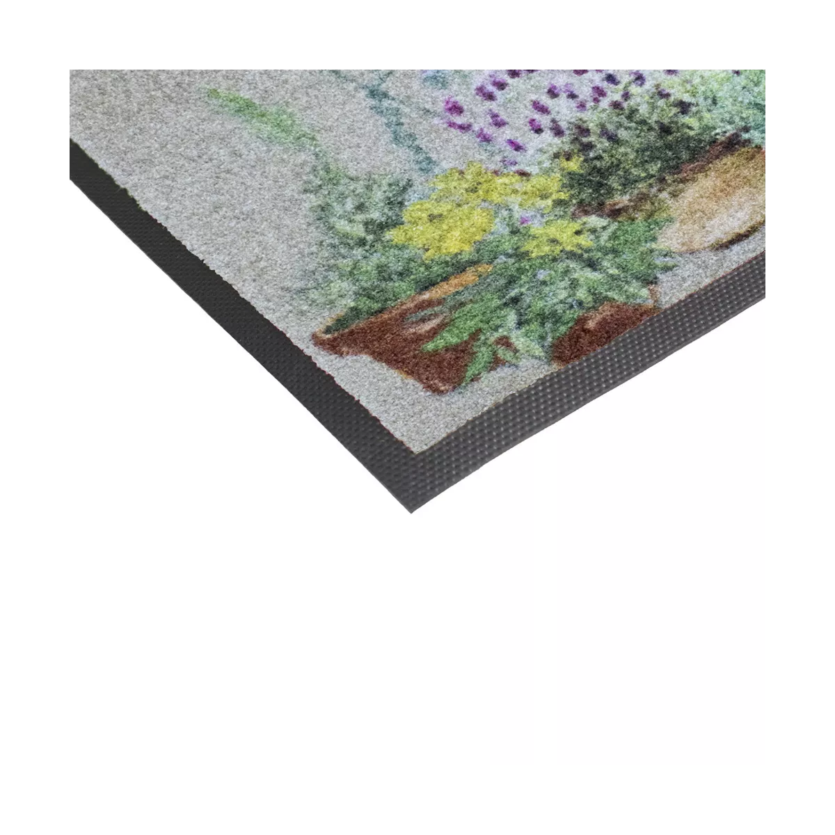 Garnier Thiebaut Tapis Decor Caoutchouc & Nylon Coloris Gris Beige Aromates Beige