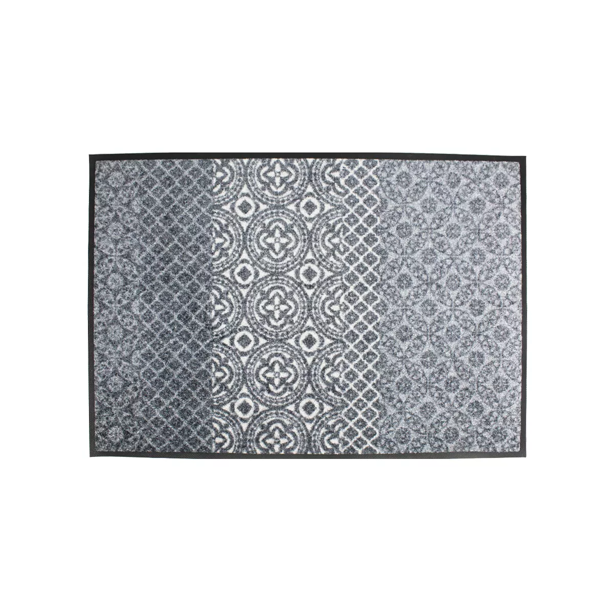 garnier thiebaut Tapis decor caoutchouc & nylon coloris gris gris Bastides gris