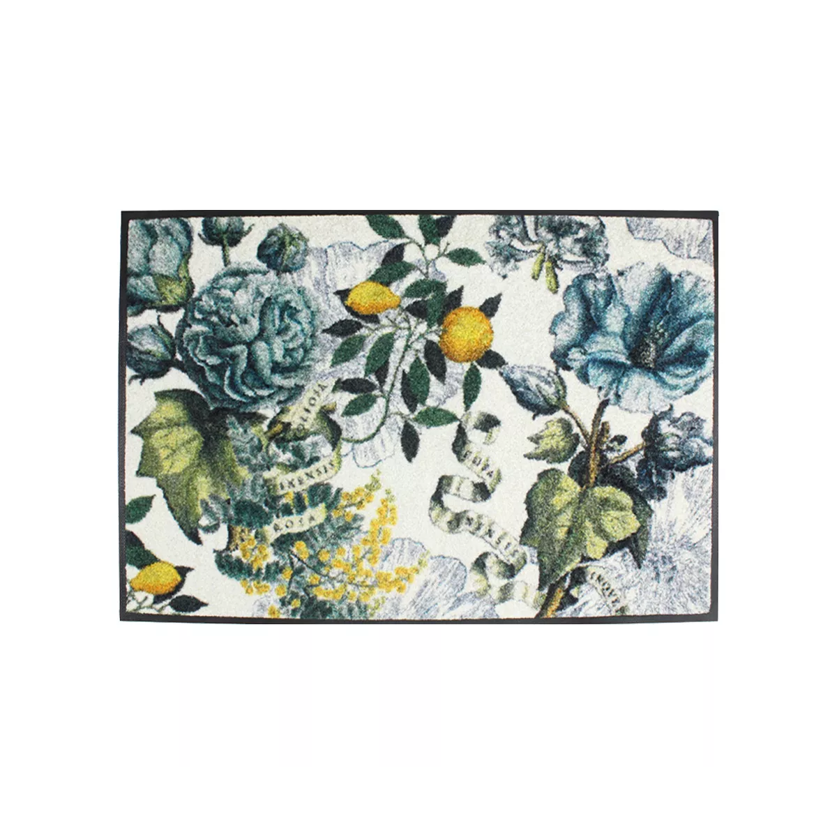 garnier thiebaut Tapis decor caoutchouc & nylon coloris multicolore ecru Giardino ecru