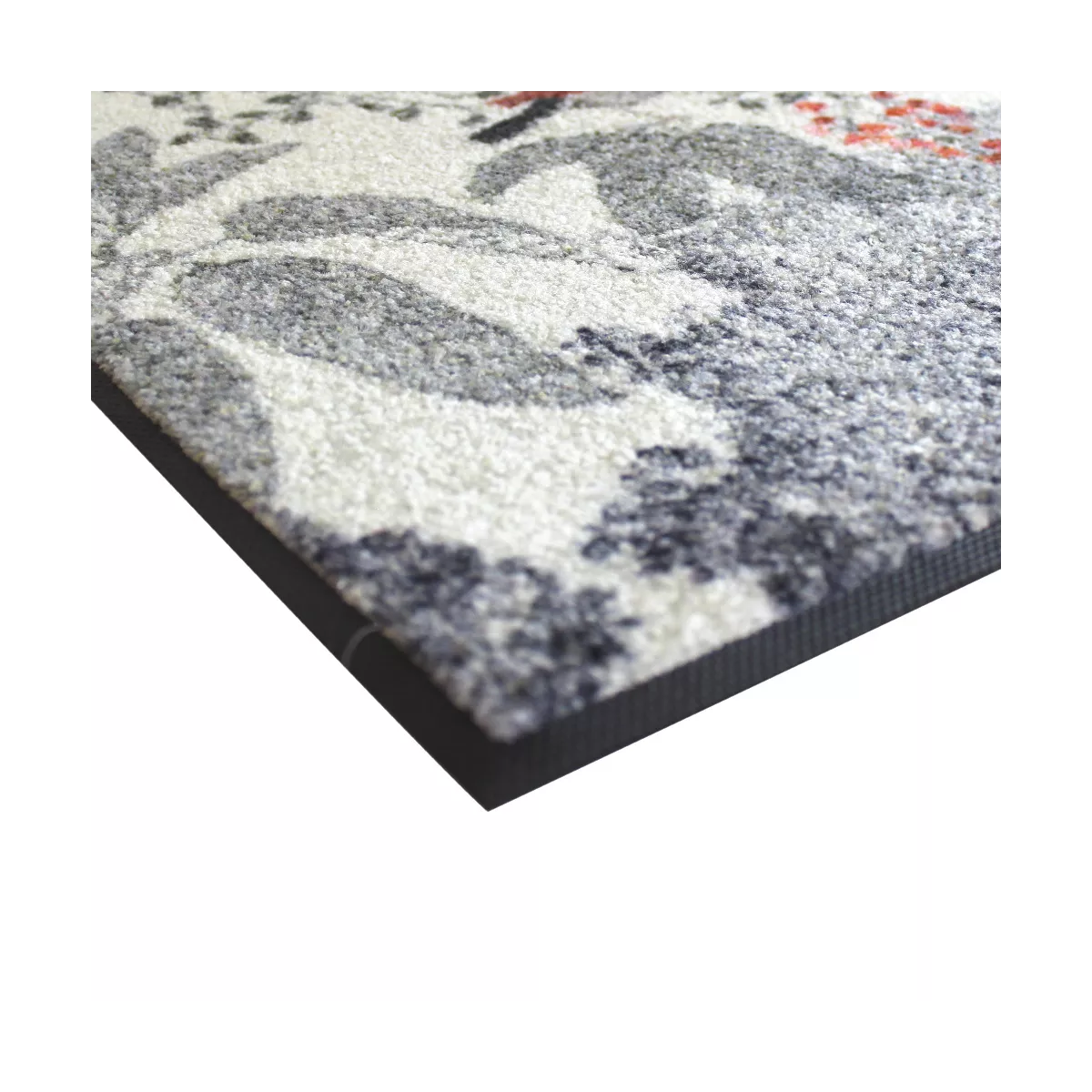 Garnier Thiebaut Tapis Decor Caoutchouc & Nylon Coloris Multicolore Fusain Monochrome Fusain