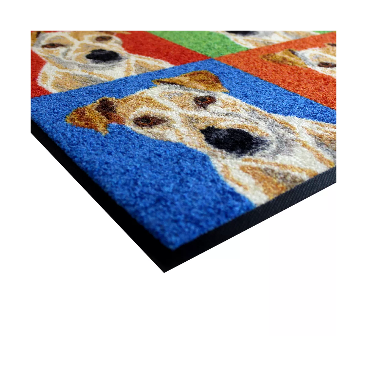 Garnier Thiebaut Tapis Decor Caoutchouc & Nylon Coloris Multicolore Multicolore Chiens Pop Art Multicolore