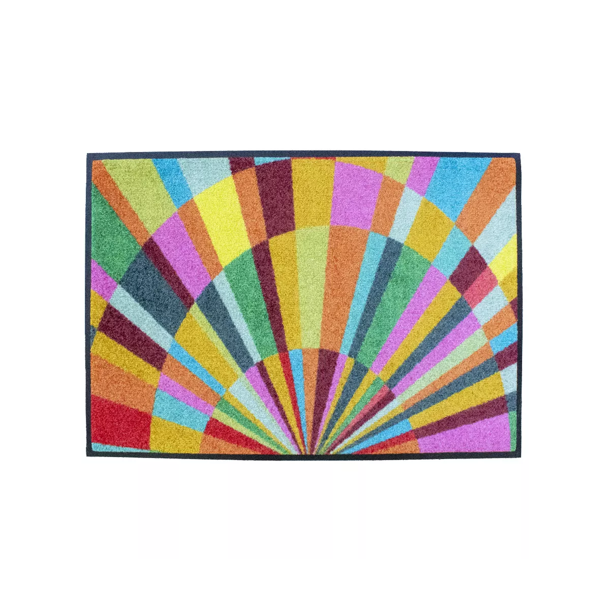 Garnier Thiebaut Tapis Decor Caoutchouc & Nylon Coloris Multicolore Multicolore Eventail Multicolore
