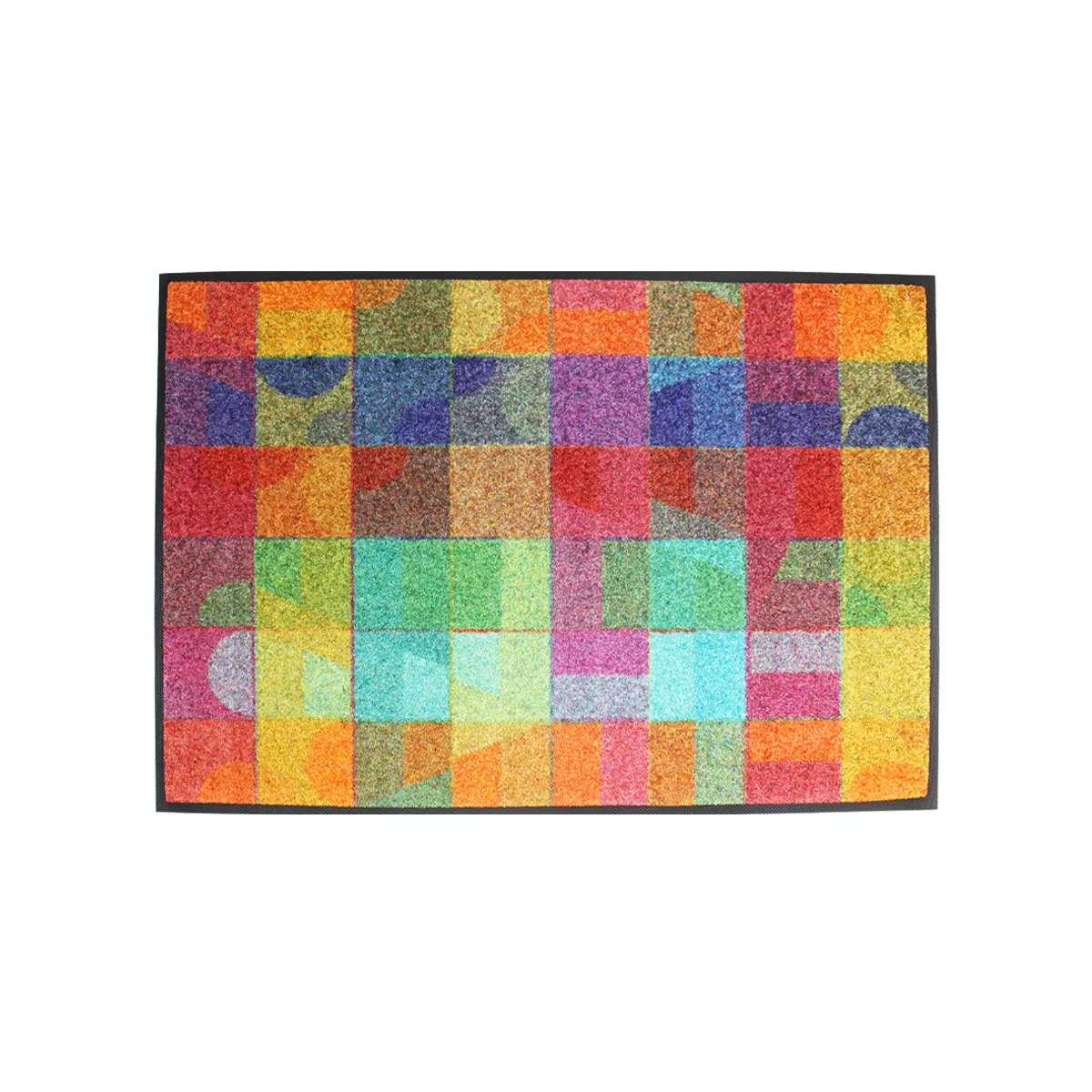 garnier thiebaut Tapis decor caoutchouc & nylon coloris multicolore multicolore Geo multicolore