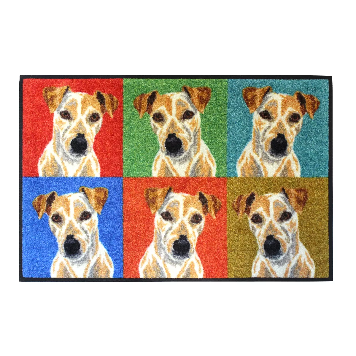 garnier thiebaut Tapis decor caoutchouc & nylon coloris multicolore multicolore Chiens pop art multicolore