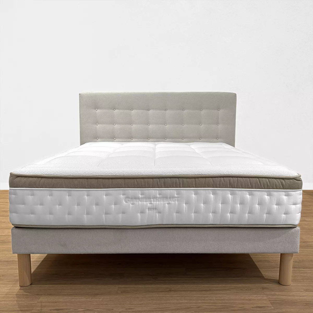 Garnier Thiebaut Tete De Lit H100 Capitonné Coloris Beige Creme Olympe Oasis Creme