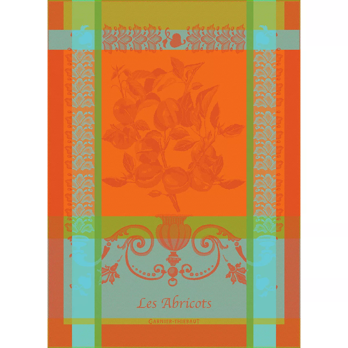 garnier thiebaut Torchon pur coton coloris orange orange Les abricots orange
