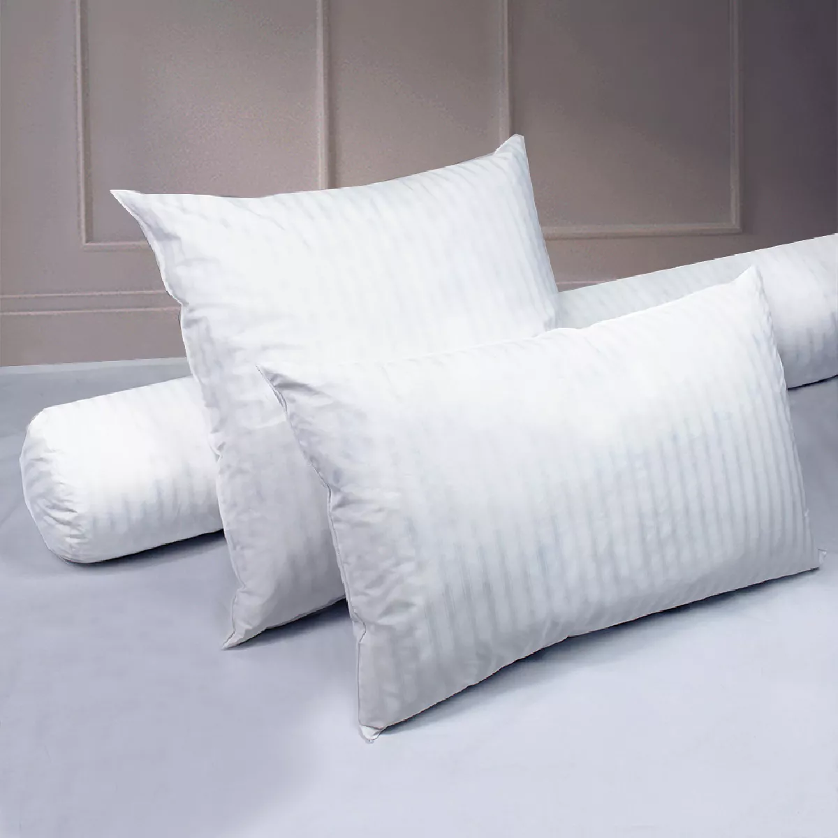 garnier thiebaut Traversin fibres naturelles coloris blanc confort ferme Vallon confort ferme