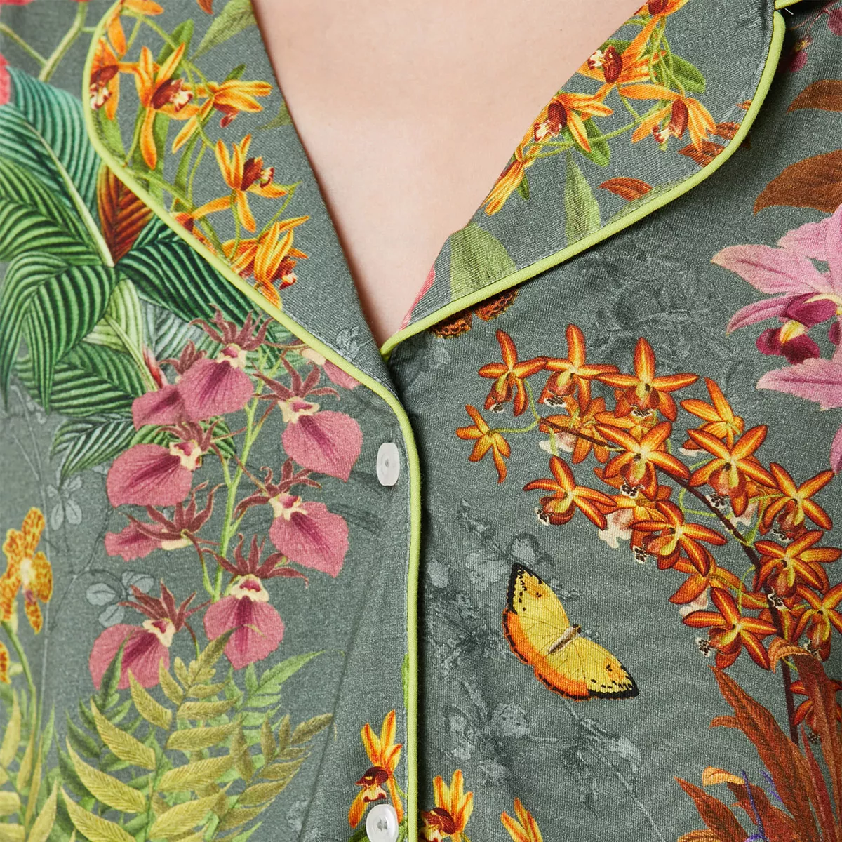 Garnier Thiebaut Veste Jersey De Viscose & élasthanne Coloris Gris Gris Nuit D Orchidees Gris