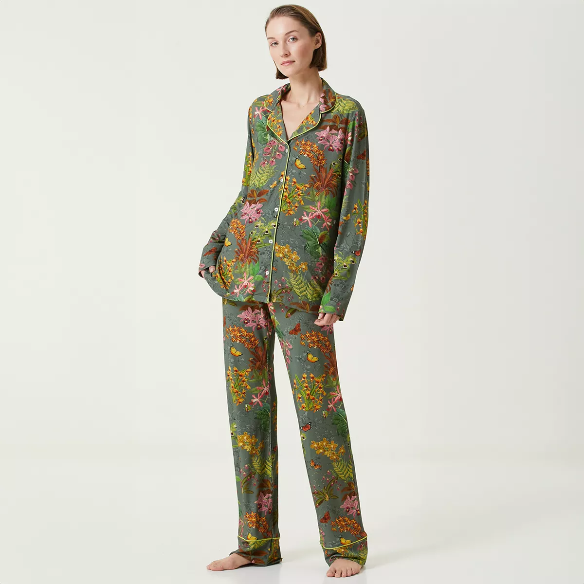 Garnier Thiebaut Veste Jersey De Viscose & élasthanne Coloris Gris Gris Nuit D Orchidees Gris