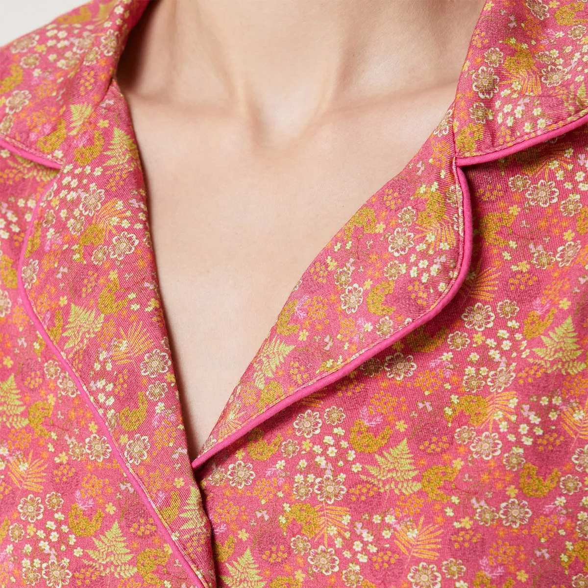 Garnier Thiebaut Veste Jersey De Viscose & élasthanne Coloris Rose Framboise Sous-bois Framboise