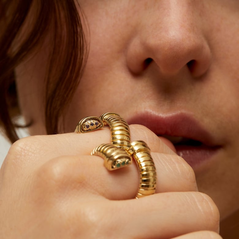 Gas Bijoux Bague Antigone Dorée - Améthyste - Capsule Les Précieux