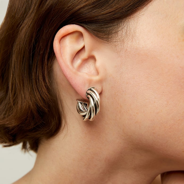 Gas Bijoux Boucles D'oreilles Créoles Atik Mini Argentées