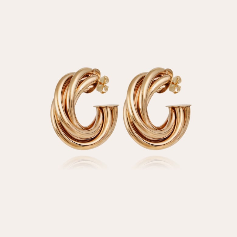 gas bijoux Boucles d'oreilles créoles Atik moyen modèle dorées