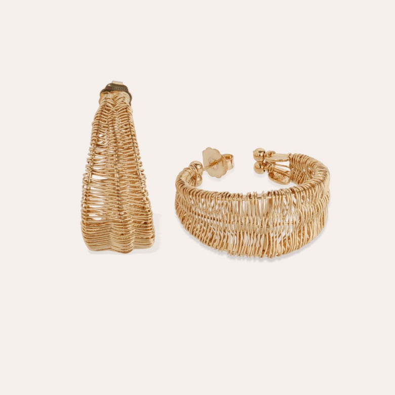 Gas Bijoux Boucles D'oreilles Créoles Bakoly Filea Dorées