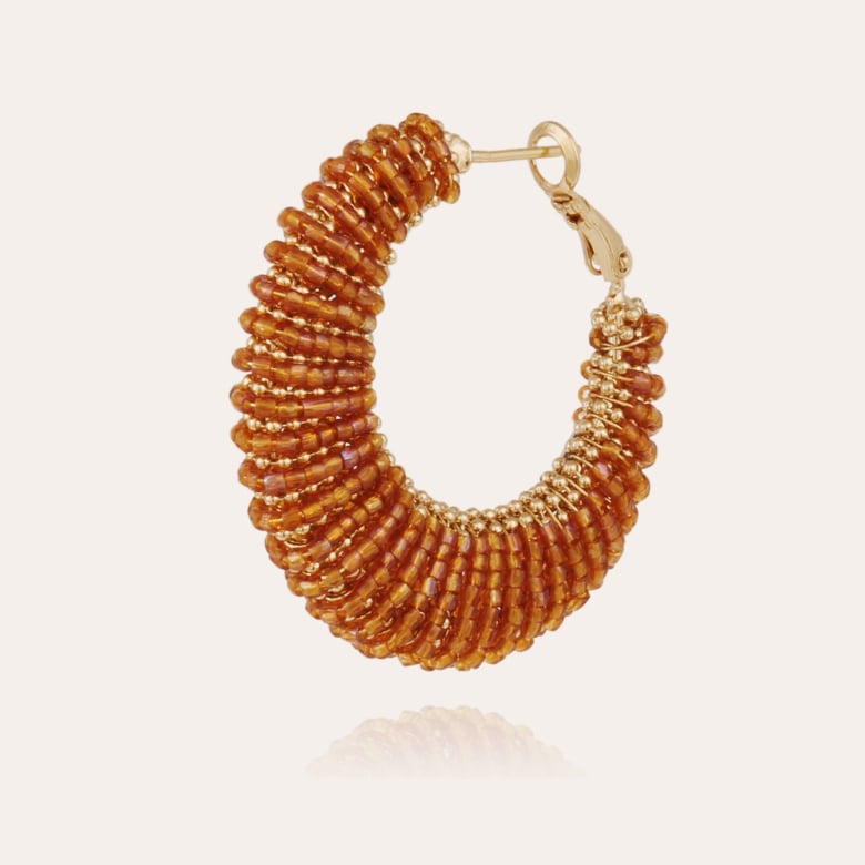 Gas Bijoux Boucles D'oreilles Izzia Grand Modèle Dorées