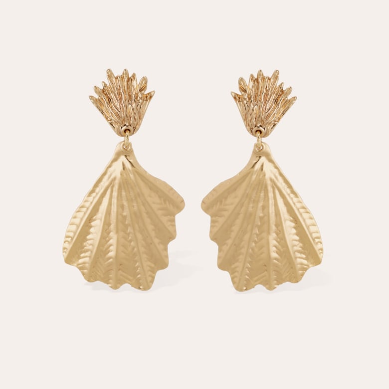 gas bijoux Boucles d'oreilles Shellona grand modèle dorées