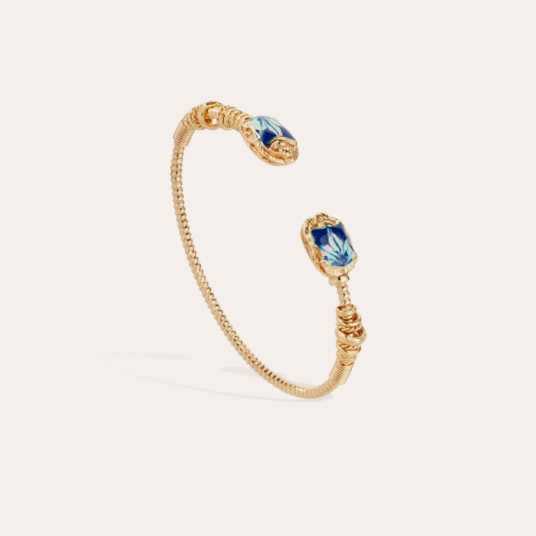 Gas Bijoux Bracelet Duality Grand Scaramouche Torsade émail Doré