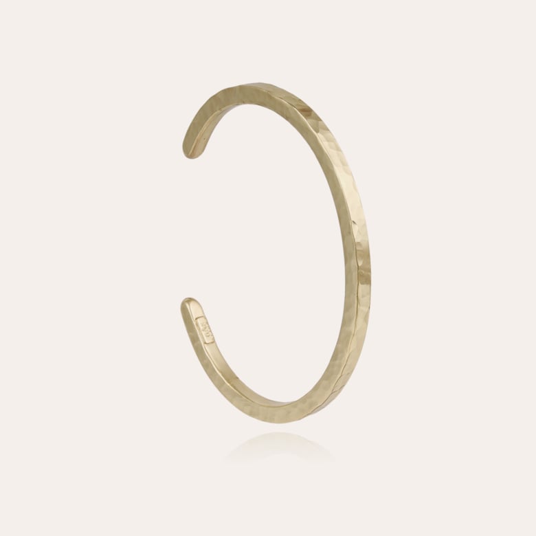 Gas Bijoux Bracelet Eliot Martelé Grand Modèle Doré