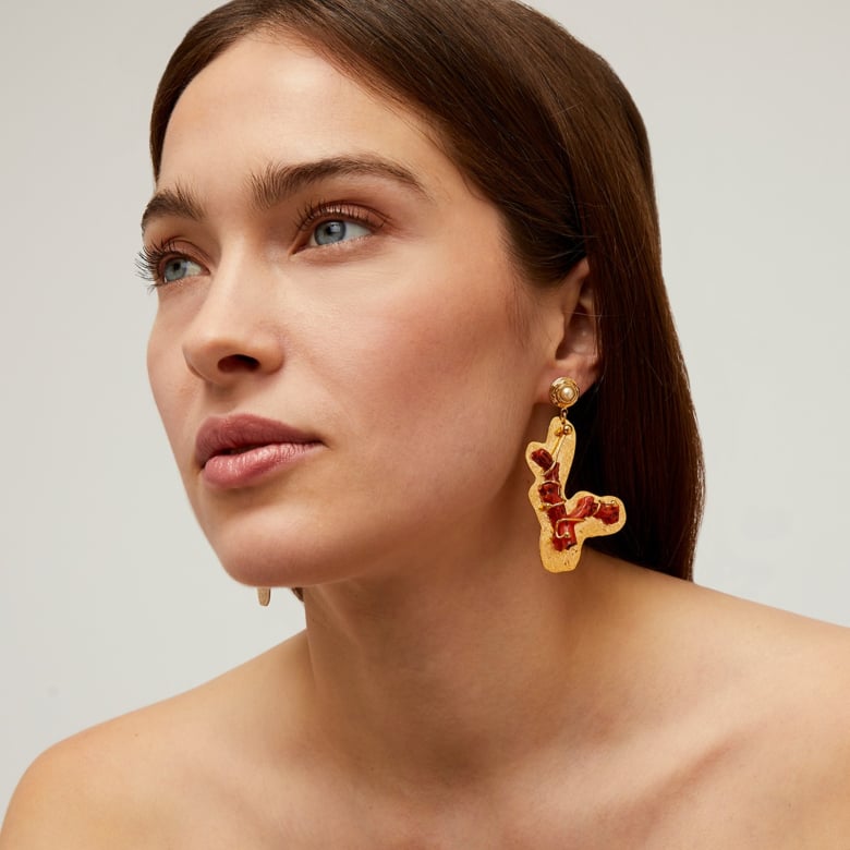 Gas Bijoux Boucles D'oreilles Formentera Dorées