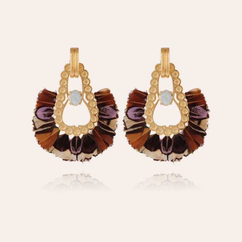 gas bijoux Boucles d'oreilles Fortaleza dorées