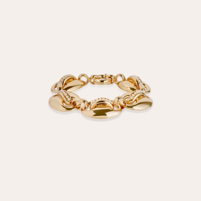 gas bijoux Bracelet Cophea mini doré - Nacre blanche