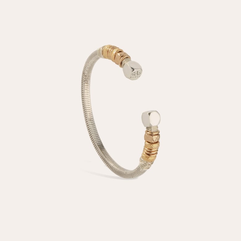 Gas Bijoux Bracelet Sari Grand Modèle Bicolore