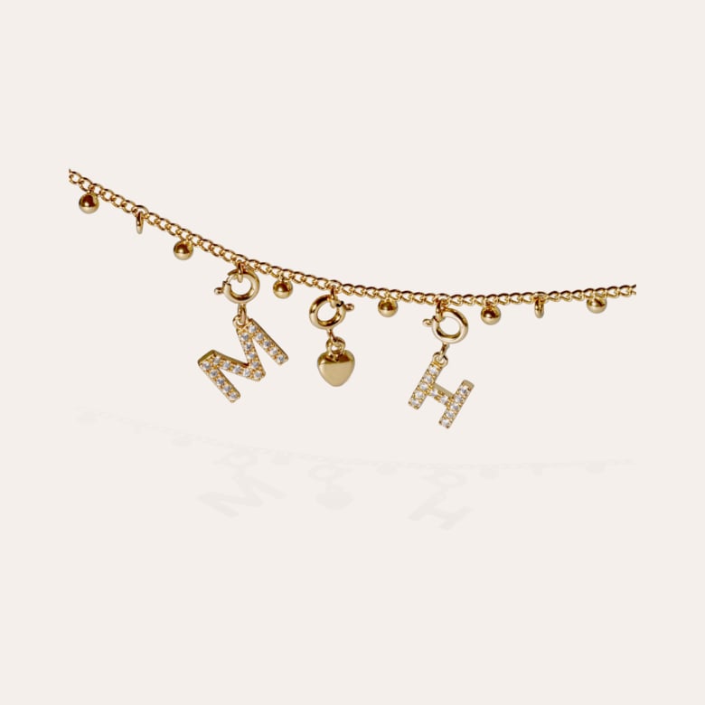 Gas Bijoux Charms Pendentif Cœur Grelot Doré