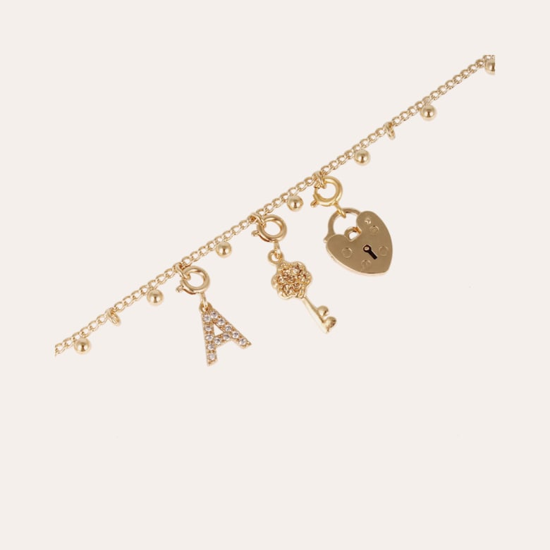 Gas Bijoux Charms Pendentif Lettre D Strass Doré