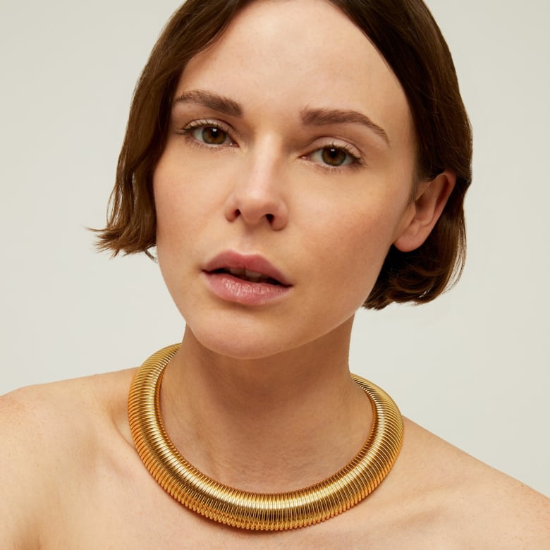 Gas Bijoux Collier Aida Petit Modèle Doré