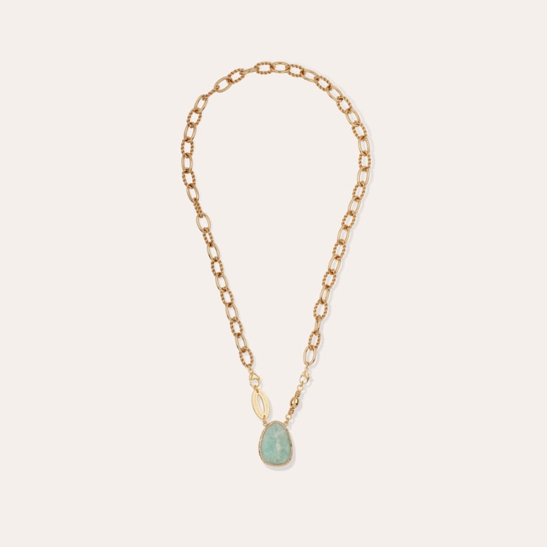 Gas Bijoux Collier Billy Doré - Amazonite