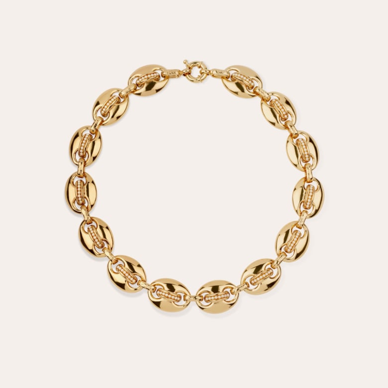 gas bijoux Collier Cophea mini doré - Nacre blanche