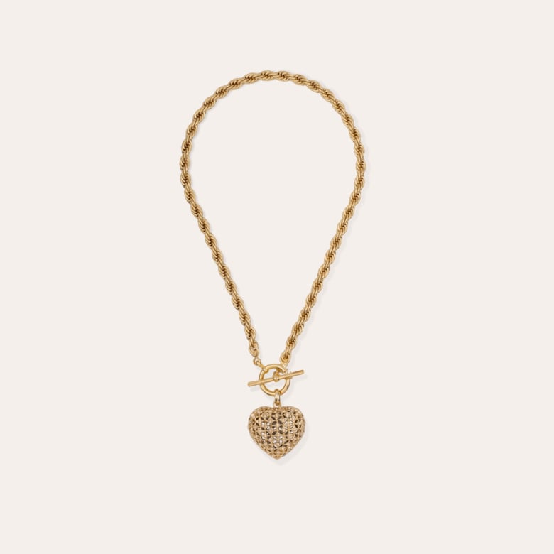 Gas Bijoux Collier Coracao Bicolore