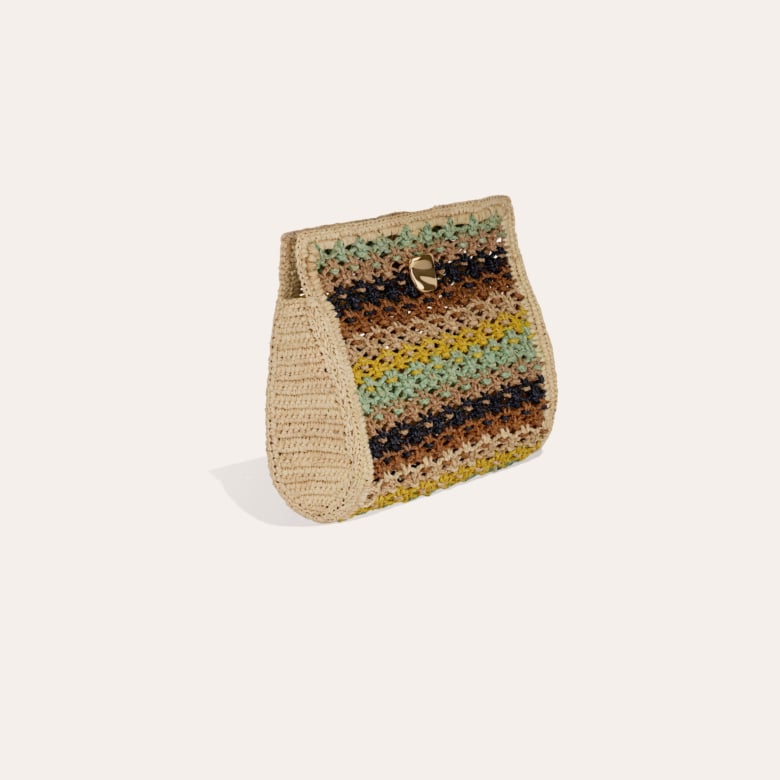 Gas Bijoux Pochette Bambou Raphia