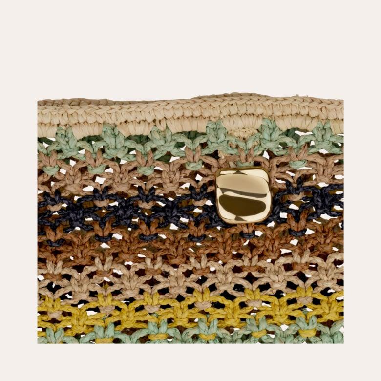 Gas Bijoux Pochette Bambou Raphia
