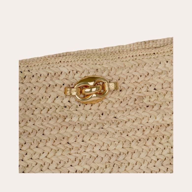 Gas Bijoux Pochette Uptown Raphia