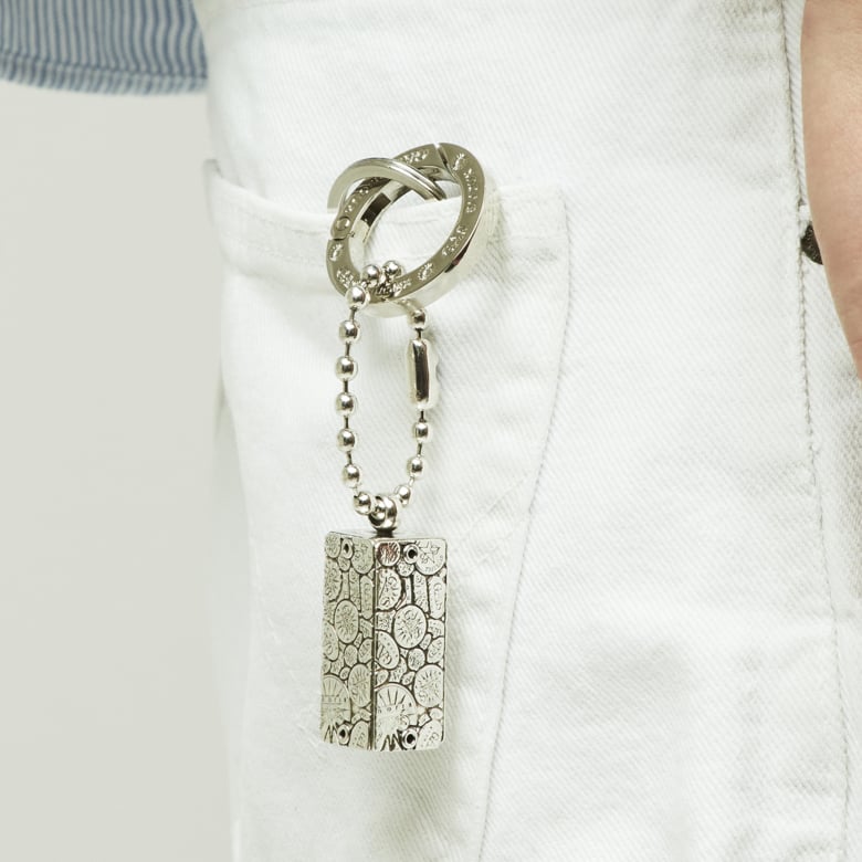 Gas Bijoux Porte-clés Cage Bozart Argenté