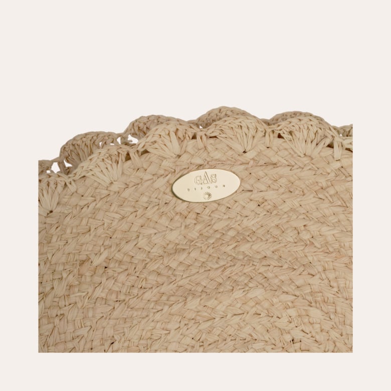 Gas Bijoux Sac Pochette Sun Raphia