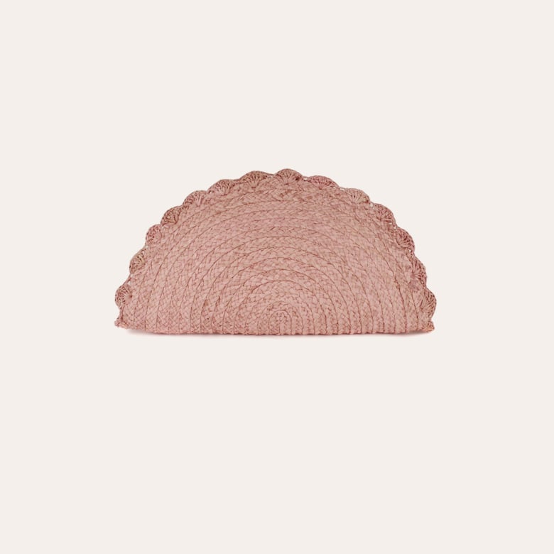 gas bijoux Sac pochette Sun raphia