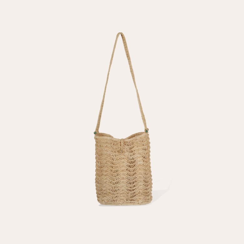 gas bijoux Sac seau Les Palmiers raphia