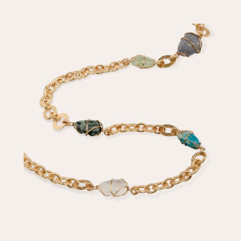 Gas Bijoux Sautoir Rainbow Multi Doré