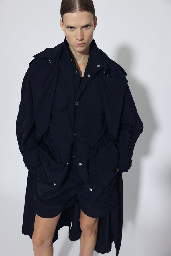 gauchère Trench-coat Nylon À Double Boutonnage