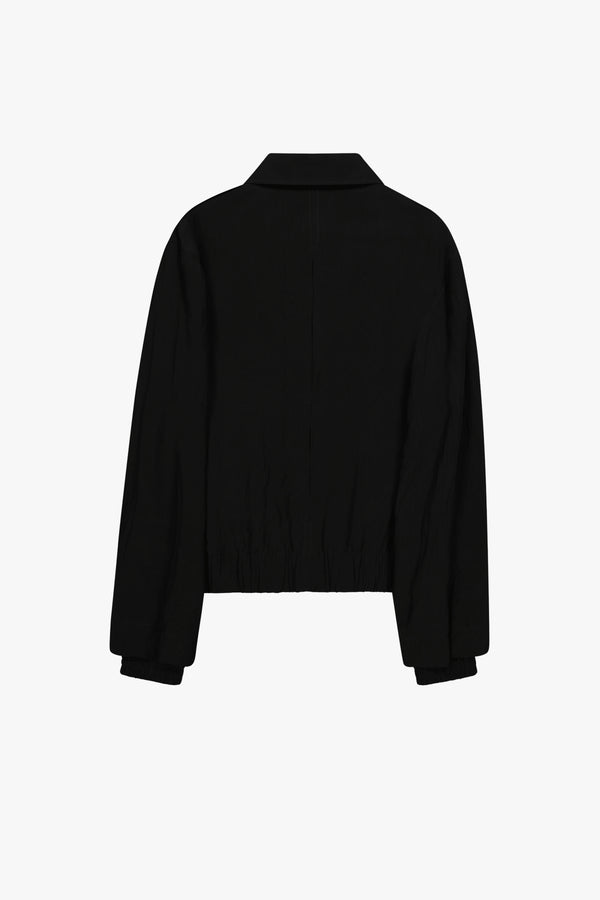 Gauchère Veste Bombers En Viscose Froissée