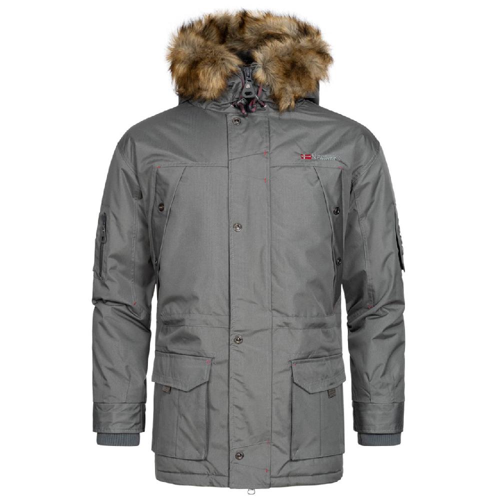 Geographical Norway Geographical Norway Abiosaure Homme - Parka Chaude à Capuche Gris Fonce