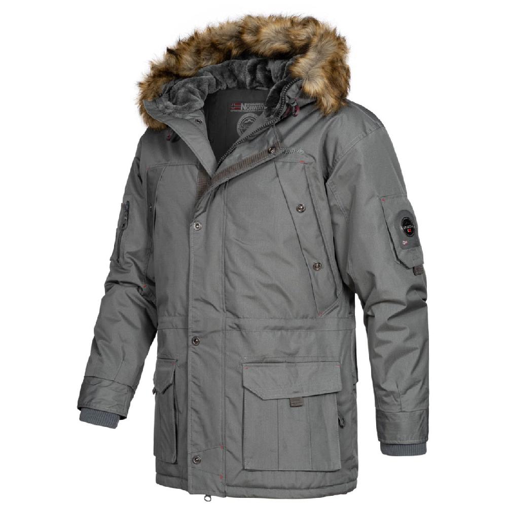 Geographical Norway Geographical Norway Abiosaure Homme - Parka Chaude à Capuche Gris Fonce