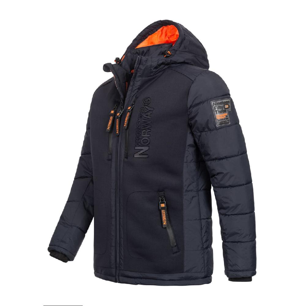 Geographical Norway Geographical Norway Beachwood Homme - Doudoune Bimatière Contrastée Et Matelassée Marine Orange