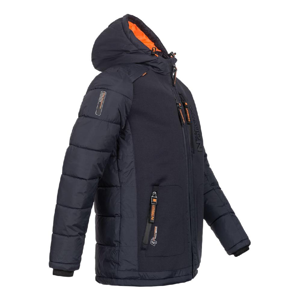 Geographical Norway Geographical Norway Beachwood Homme - Doudoune Bimatière Contrastée Et Matelassée Marine Orange