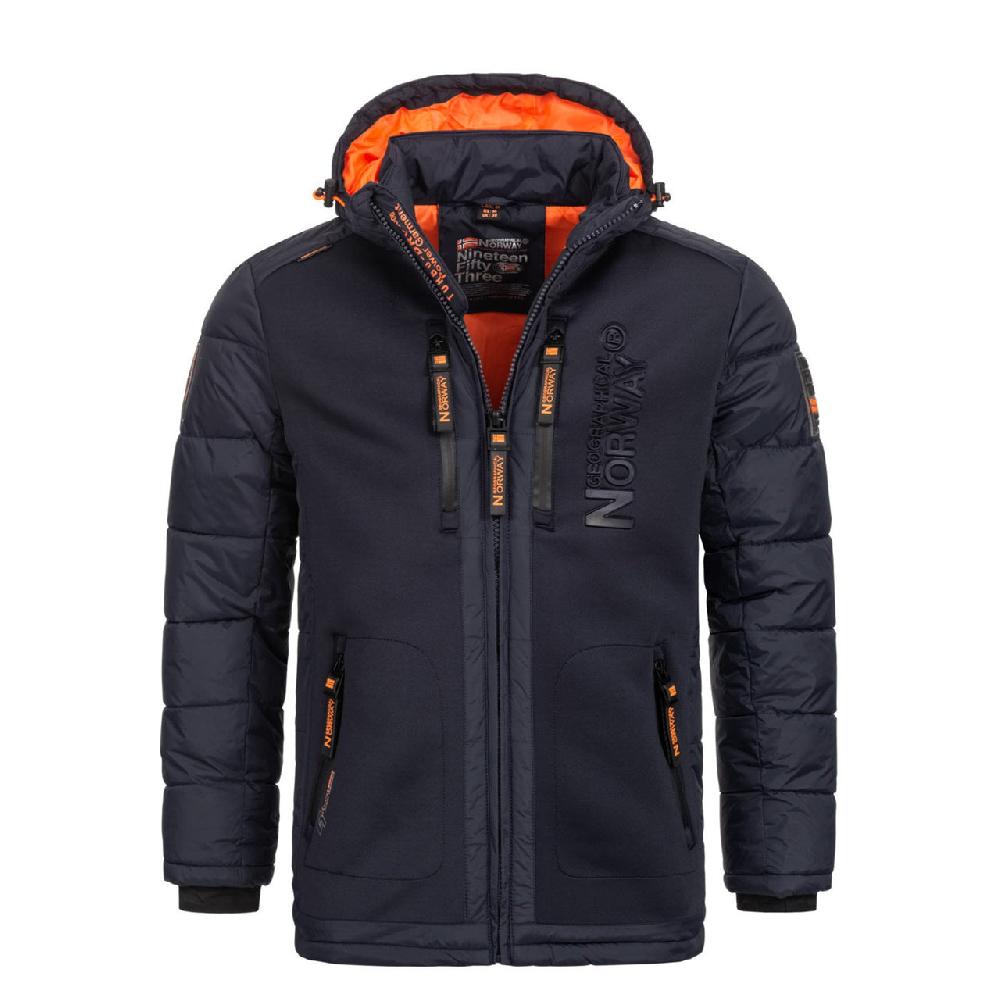 geographical norway Geographical Norway Beachwood Homme - Doudoune bimatière contrastée et matelassée Marine Orange