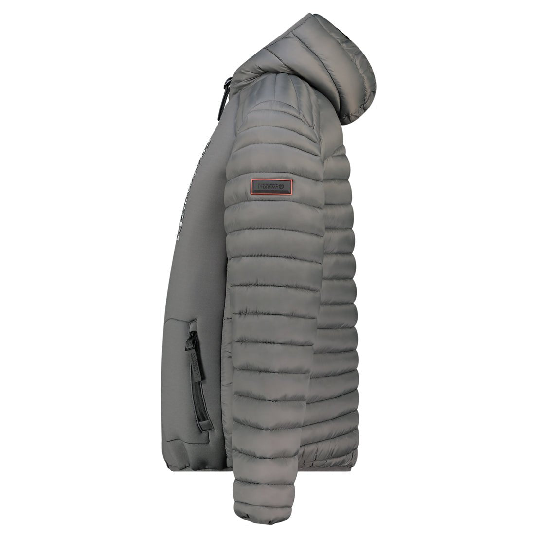 Geographical Norway Geographical Norway Briwood Homme - Blouson Bi-Matière Avec Capuche Gris Fonce