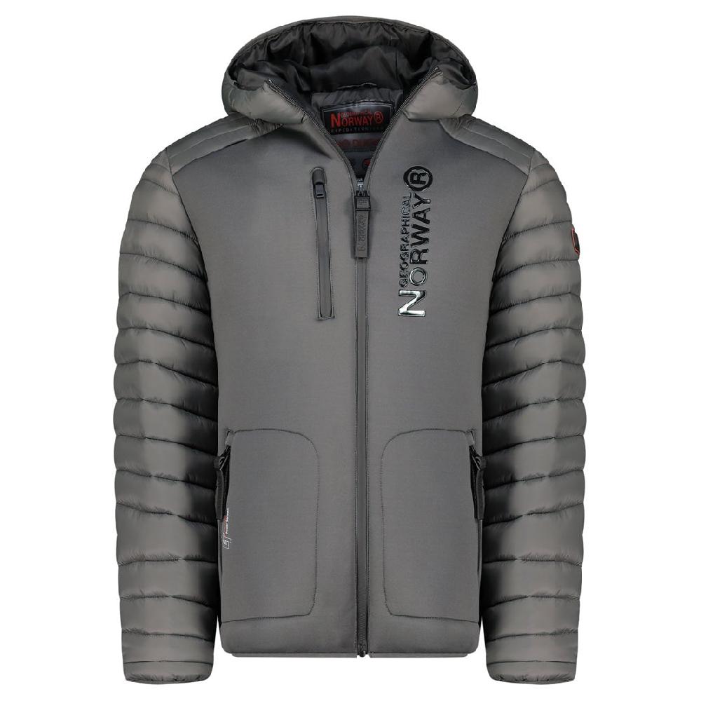 geographical norway Geographical Norway Briwood Homme - Blouson Bi-Matière avec Capuche Gris Fonce